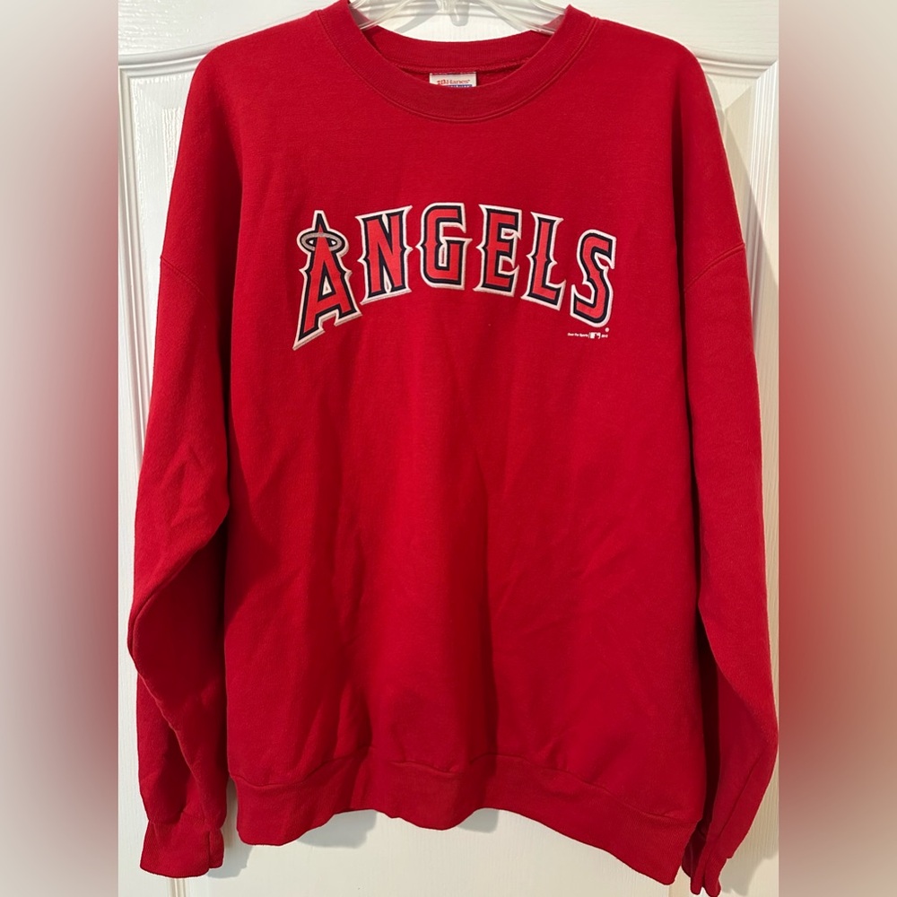 *Los Angeles Angel 2012 Vintage MLB Embroidered Red Sweater Men’s XL -*Must See*